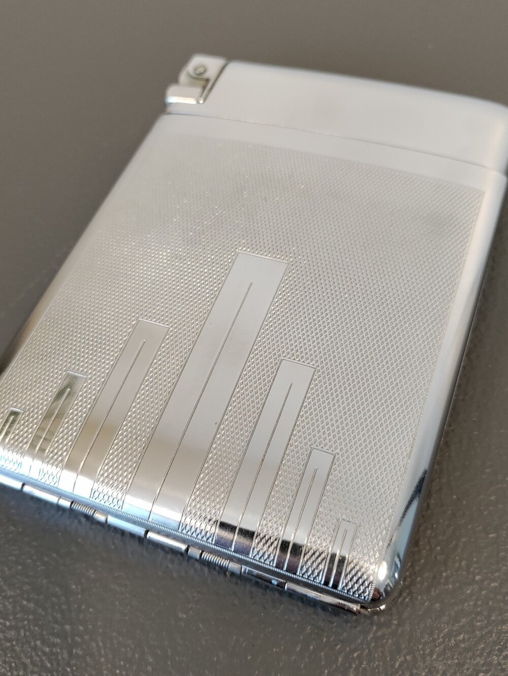 Vintage French Art Deco Surcouf Petrol Lighter cigarette case RARE
